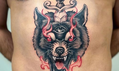 Neo Traditional Wolf