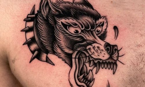 Traditional Wolf Head