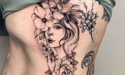 Female Floral Portrait