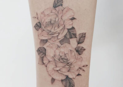 Fine Line Flowers Tattoo