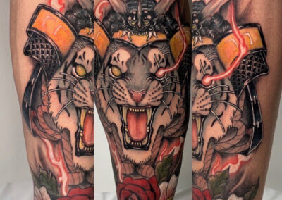 Neo Traditional Tiger Tattoo