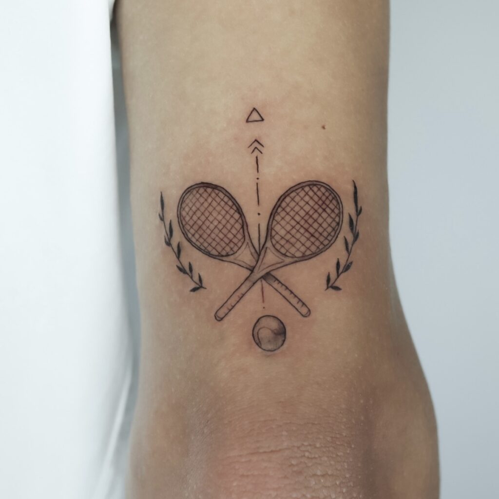 Mantle Tattoo_downtown Los Angeles_minimalist_tennis tattoo