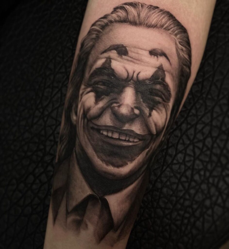 realism joker tattoo
