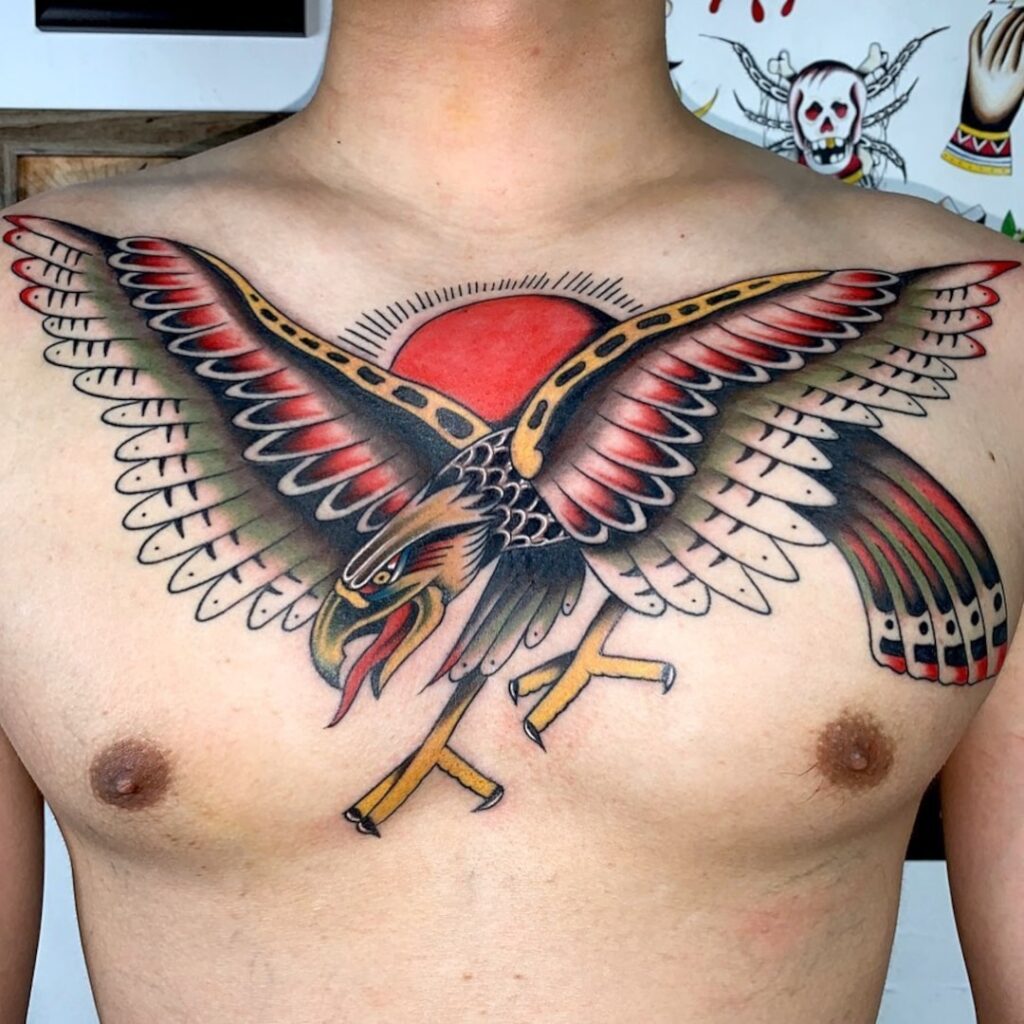 mantle tattoo_los angeles_traditional tattoo_eagle